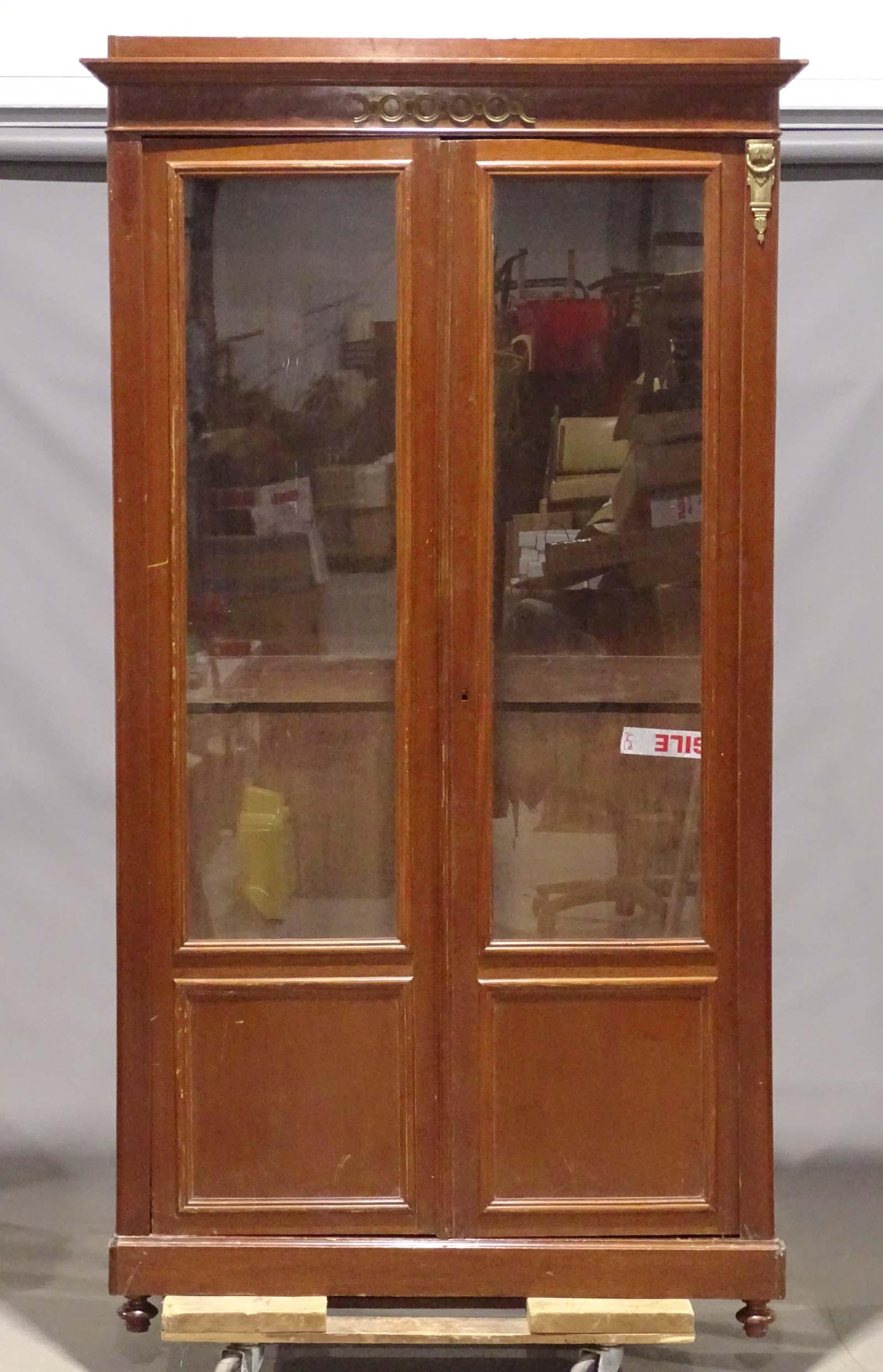 Victorian Bookcase: Victorian bookcase. 49" x 17" x 87".