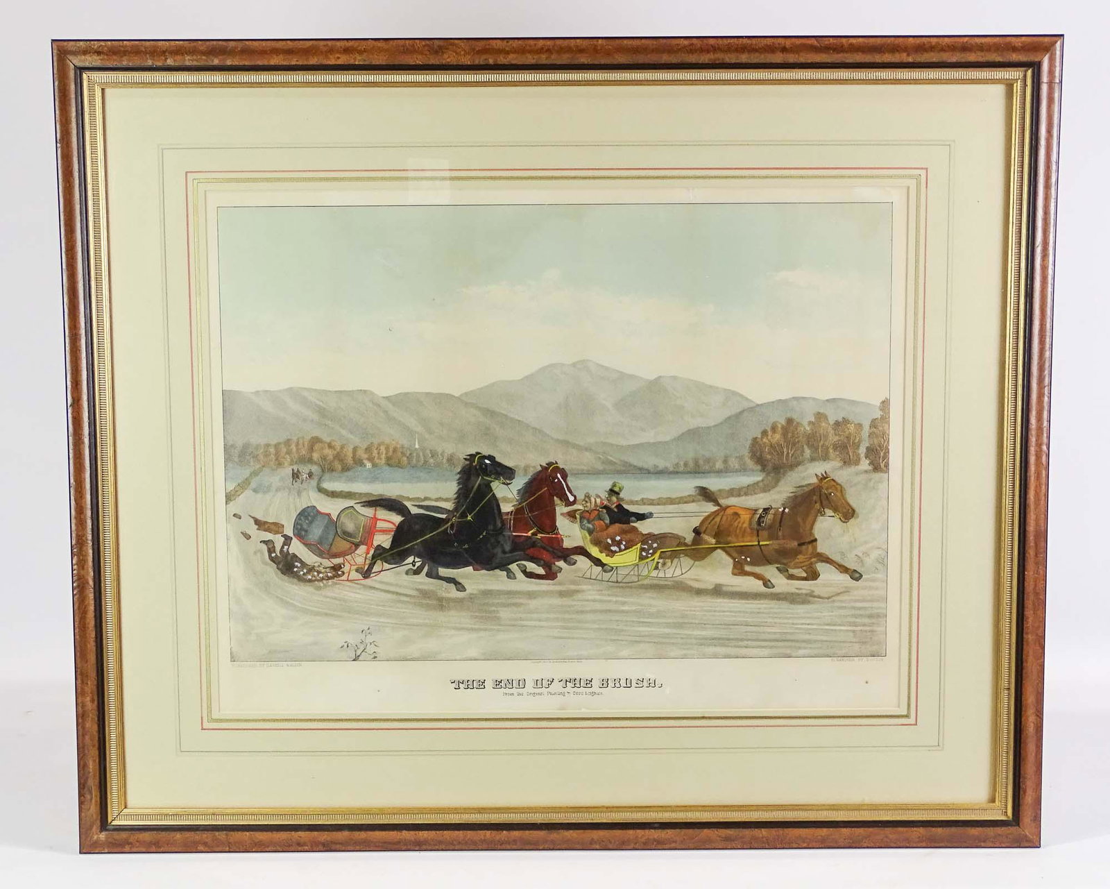 19th c. Print "THE END OF THE BRUSH" (1 of 7)