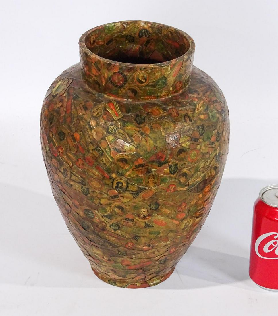 Cigar Label Decorated Antique Jar (1 of 3)