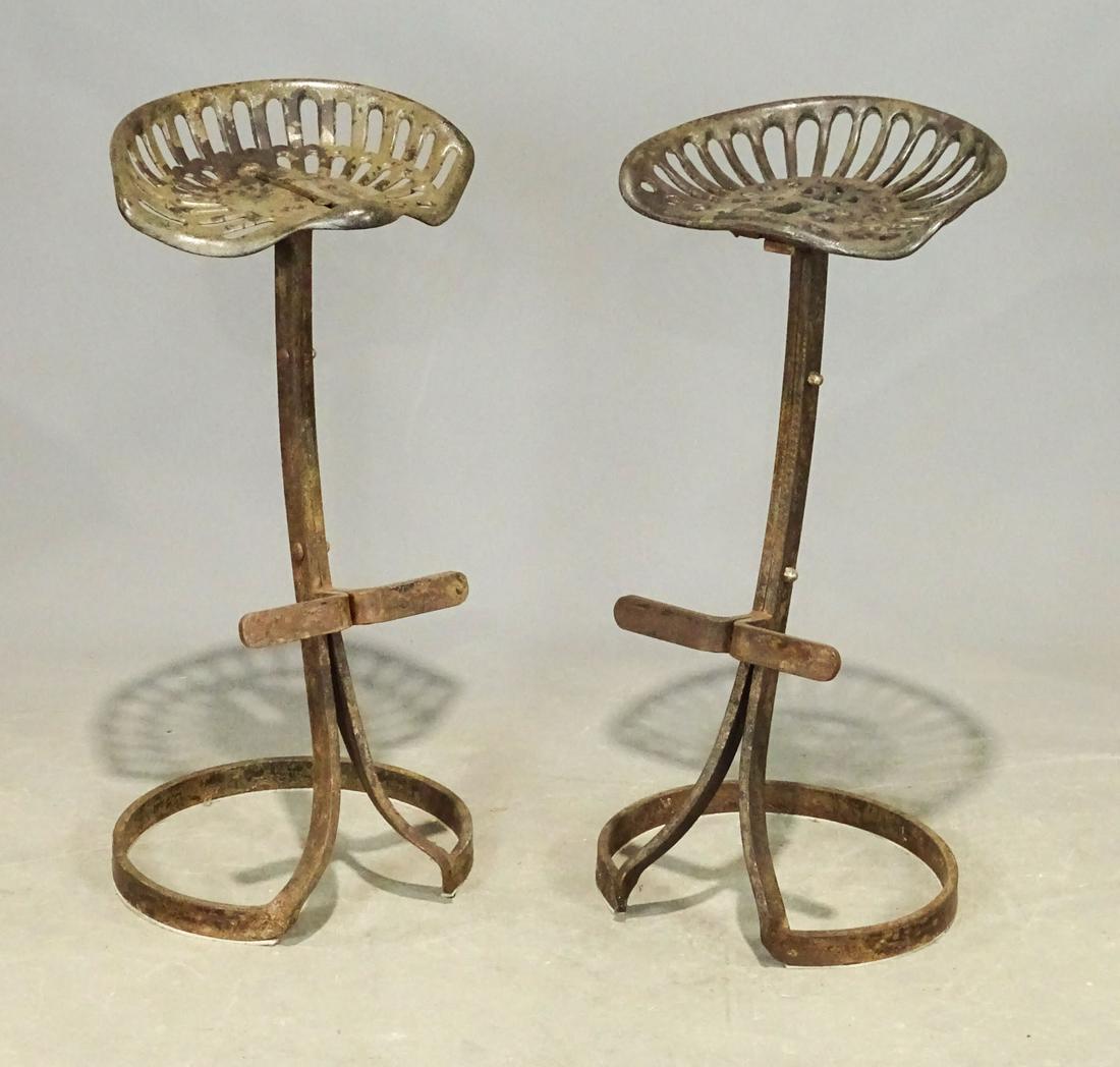Pair Tractor Seat Stools (1 of 7)