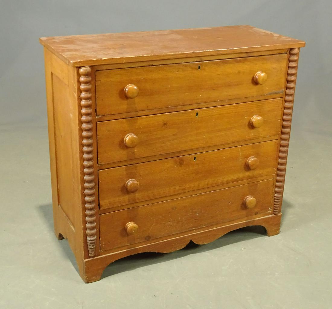 19th c. Pine Chest of Drawers (1 of 4)
