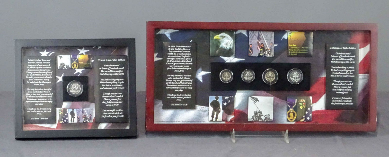 Framed Iraq Coins (1 of 6)