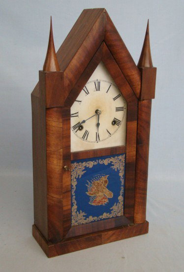 19th c. Chauncey Jerome Mantle Clock: 19th c. Chauncey Jerome New Haven Ct. mantle clock.19" Ht.