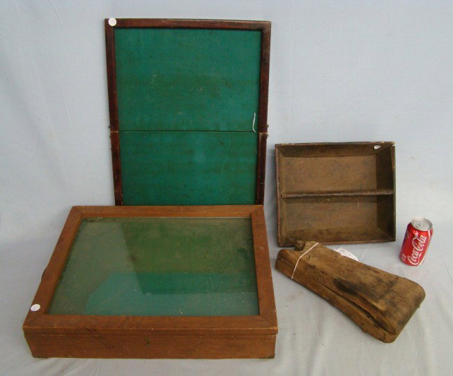 Misc. Lot: Misc. lot including knife box, shadow case, etc. (4 pieces)
