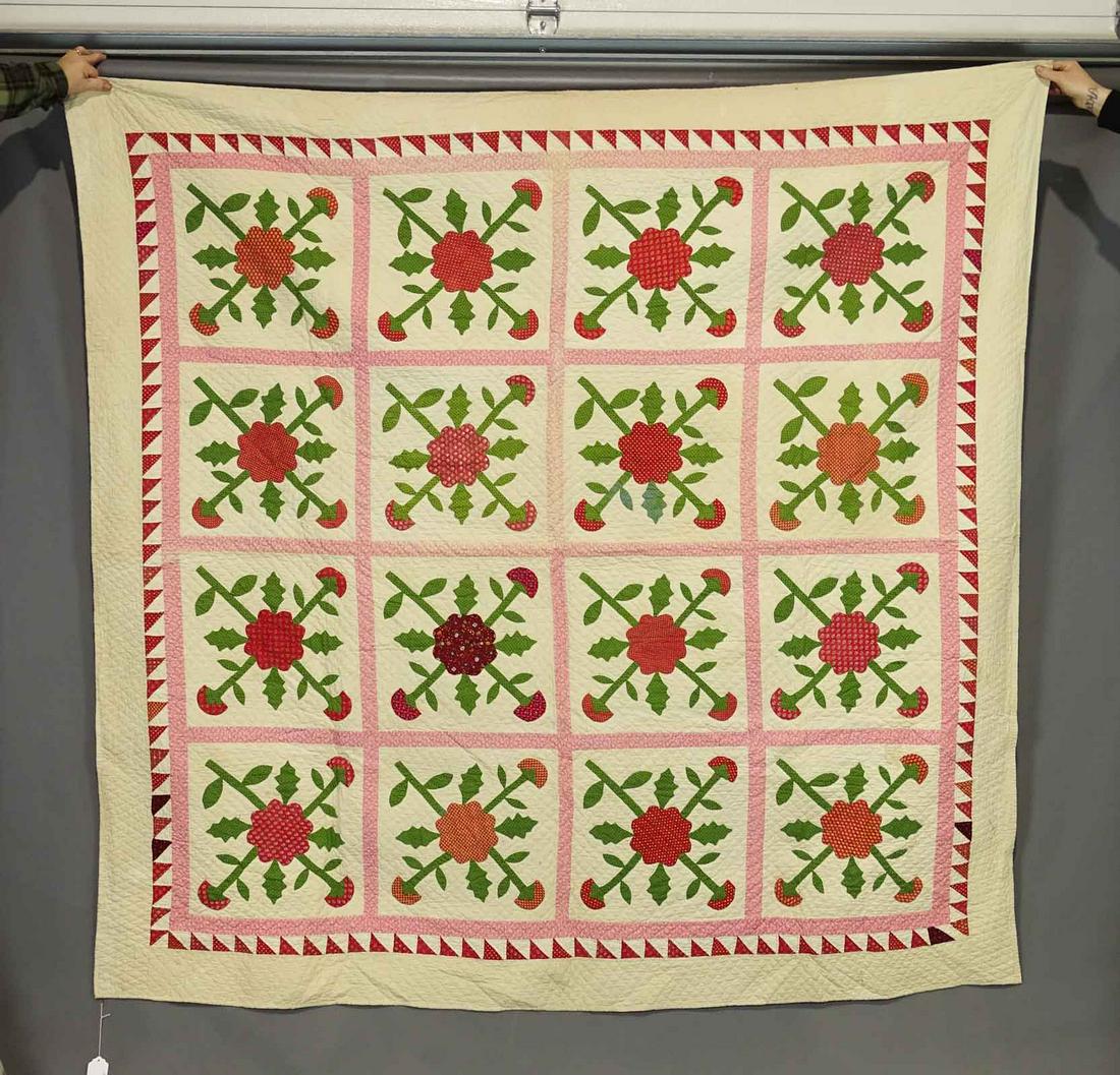 19th c. Applique Quilt (1 of 4)