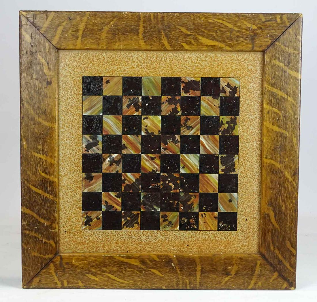 C. 1900's Reverse Painted Game Board (1 of 3)