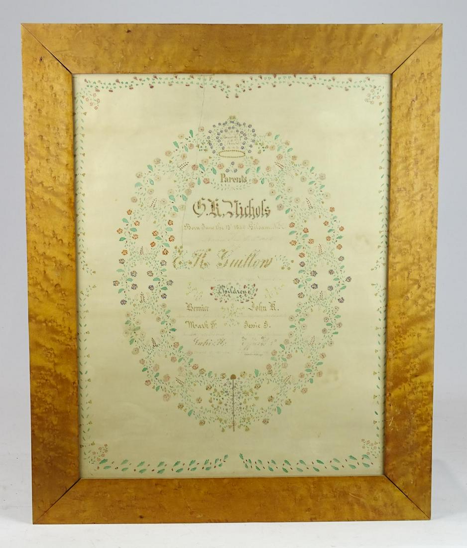 19th c. Family Register (1 of 4)