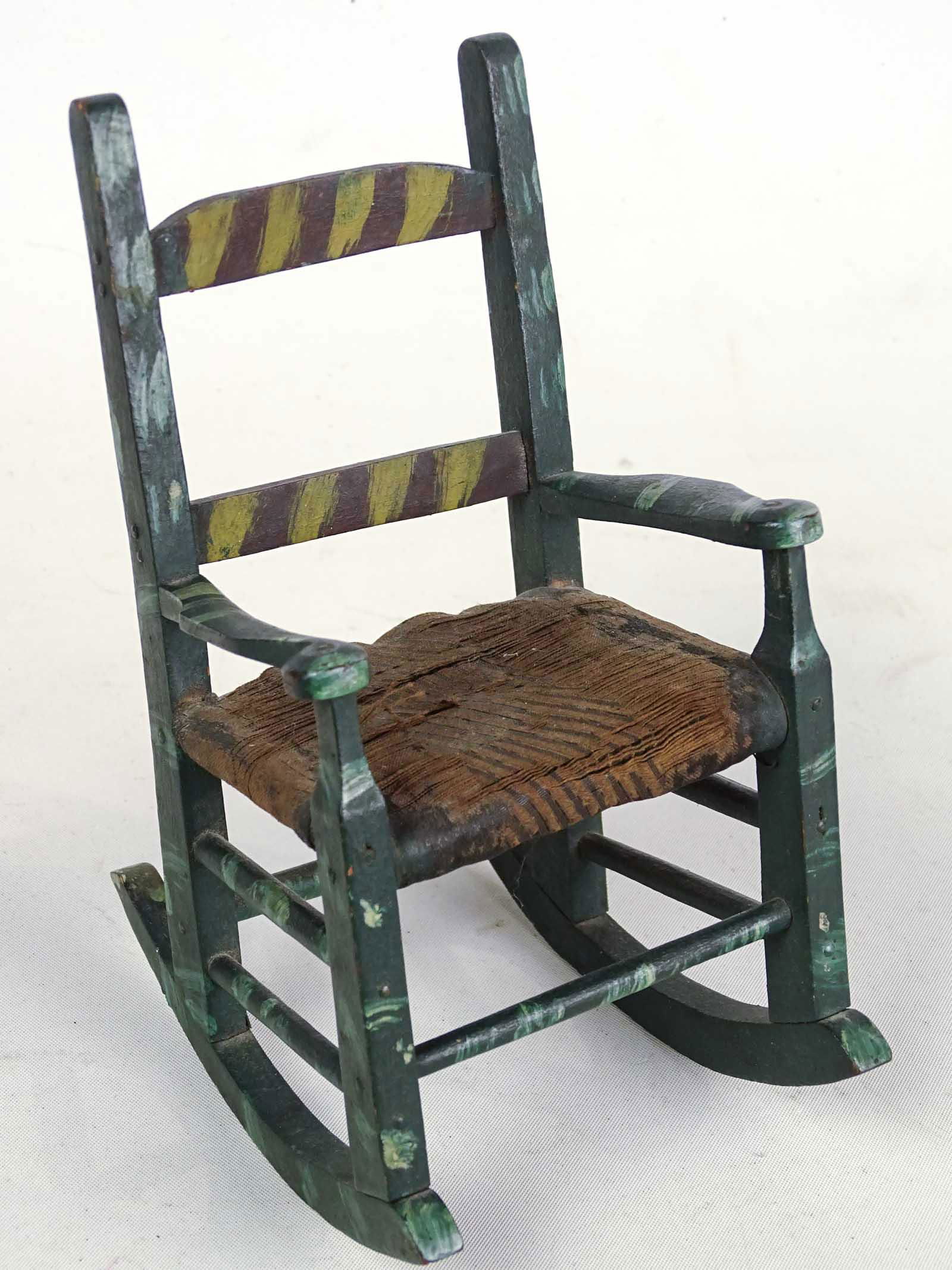 Miniature Folk Art Rocking Chair (1 of 4)