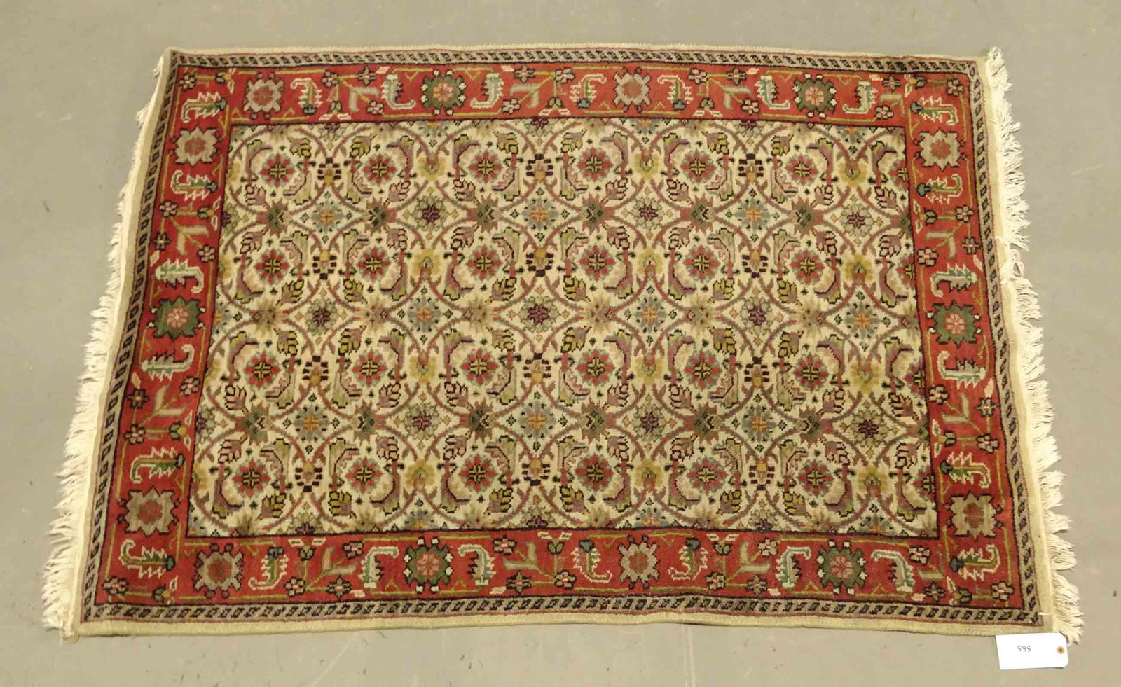 Oriental Rug: Oriental rug. India Agra. 73 1/2" x 49 1/2".