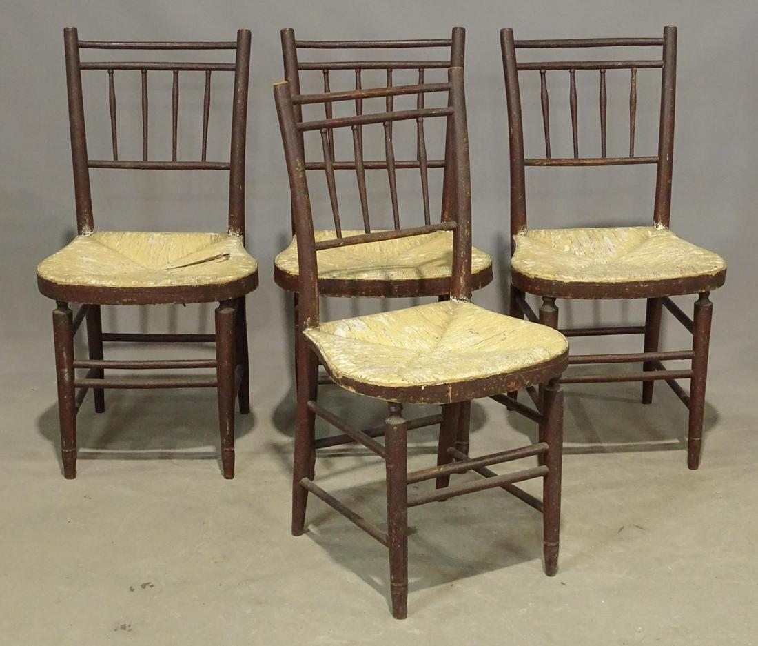 Set of (4) 19th c. Sheraton Chairs (1 of 7)