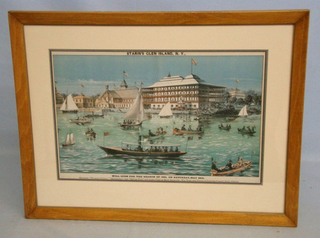 "Starin's Glen Island, N.Y." Print: Print "Starin's Glen Island N.Y.". Site 20" x 13".