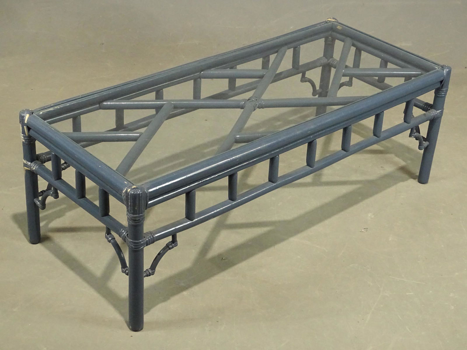 Glass Top Bamboo Coffee Table (1 of 3)