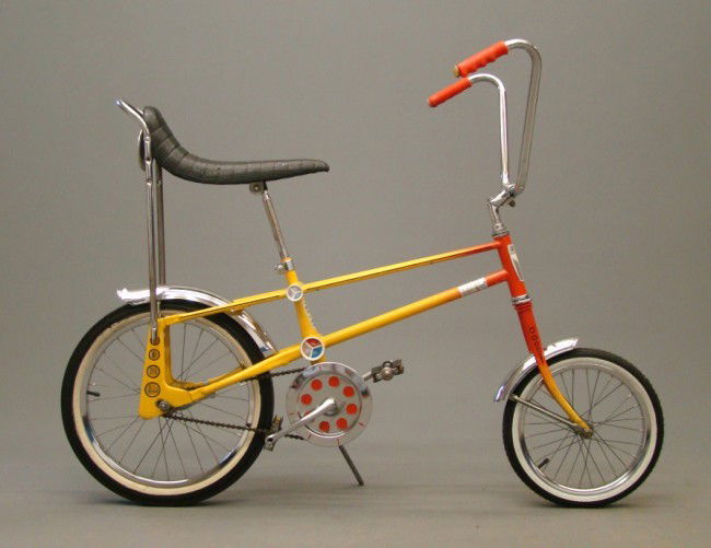 Muscle Bike, Roadmaster "The Wedge": Muscle Bike, Roadmaster "The Wedge". Coaster, 16/20, WW tires, Orange to Yellow fade paint. Good-VG cond.