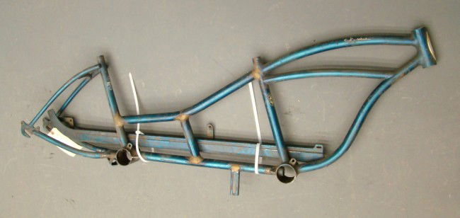 Bicycle Frame: c. 1960's Schwinn Sting Ray: c. 1960's Schwinn Sting Ray "Mini Twin" frame, with chain guard. As found cond.