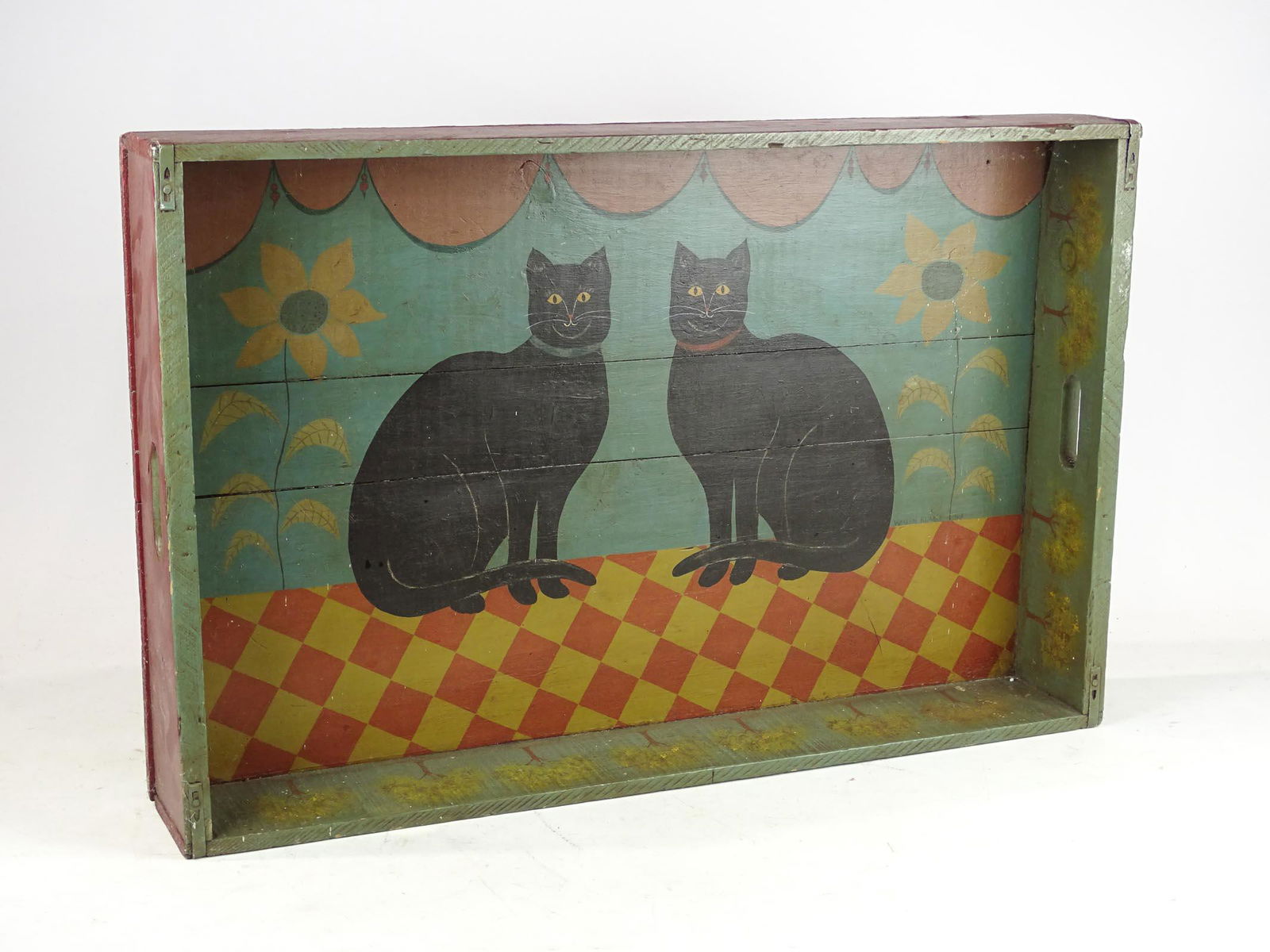 Painted Cat Tray (1 of 3)