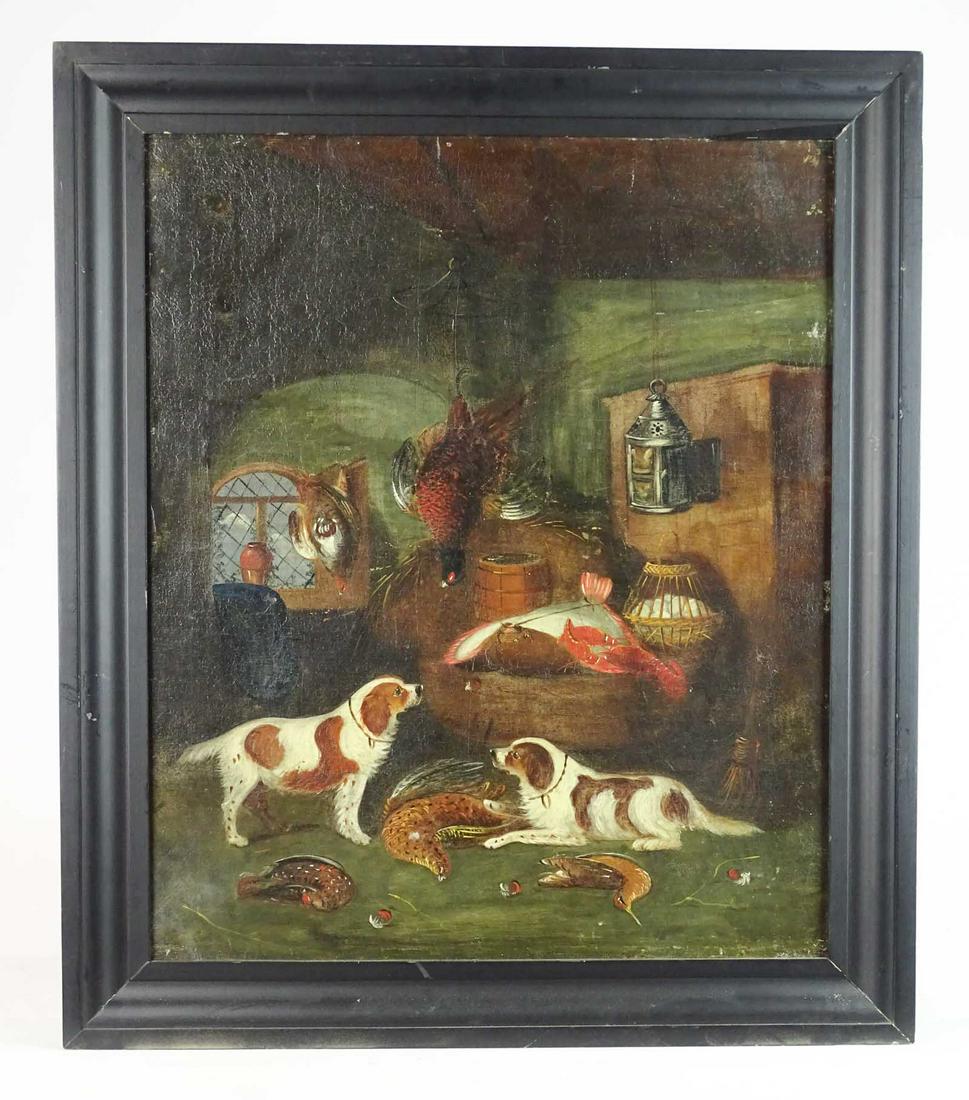 Painting, Interior with Hunting Dogs (1 of 4)