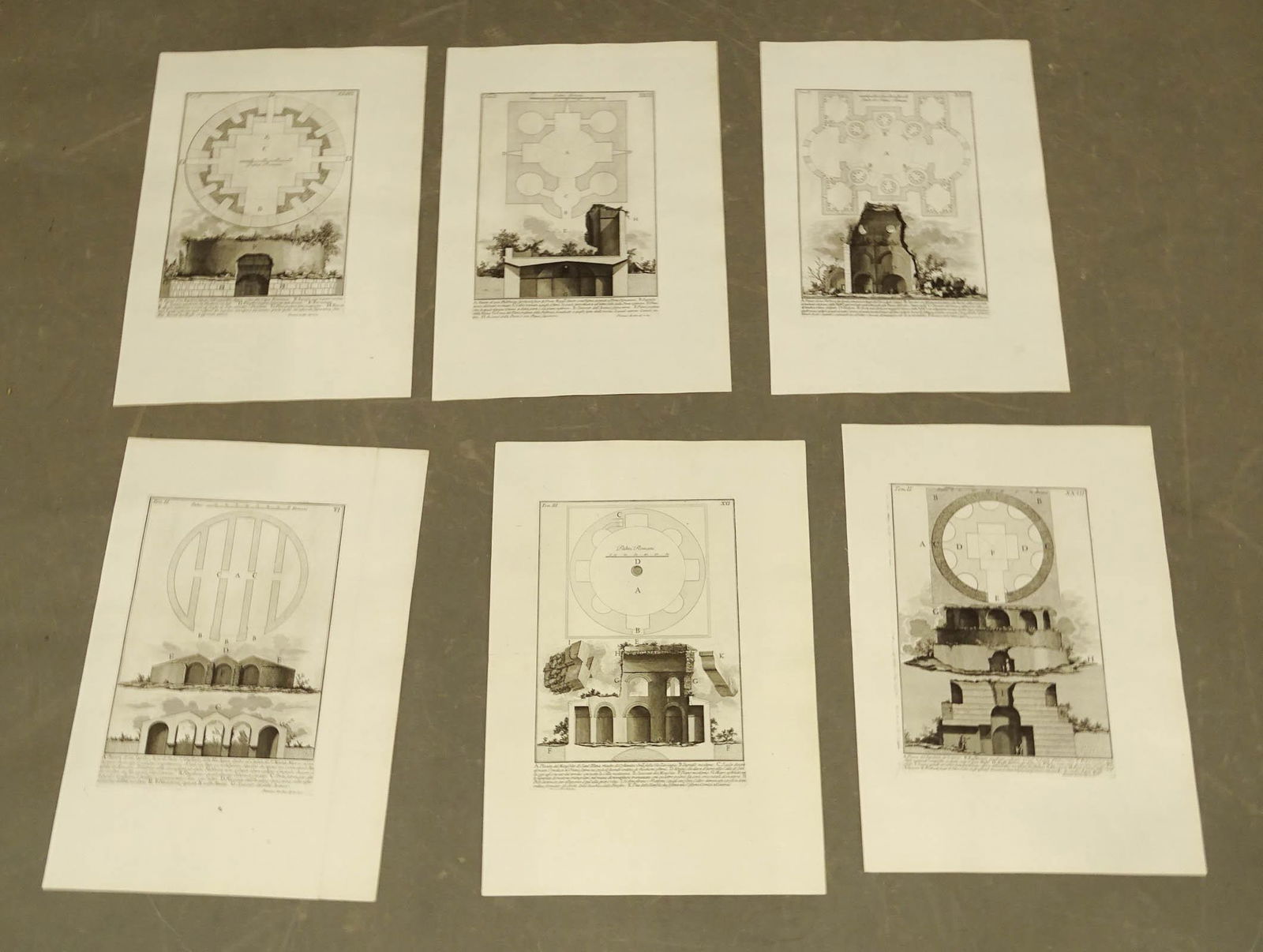 Piranesi Antique Architecture Prints Set (6) (1 of 7)