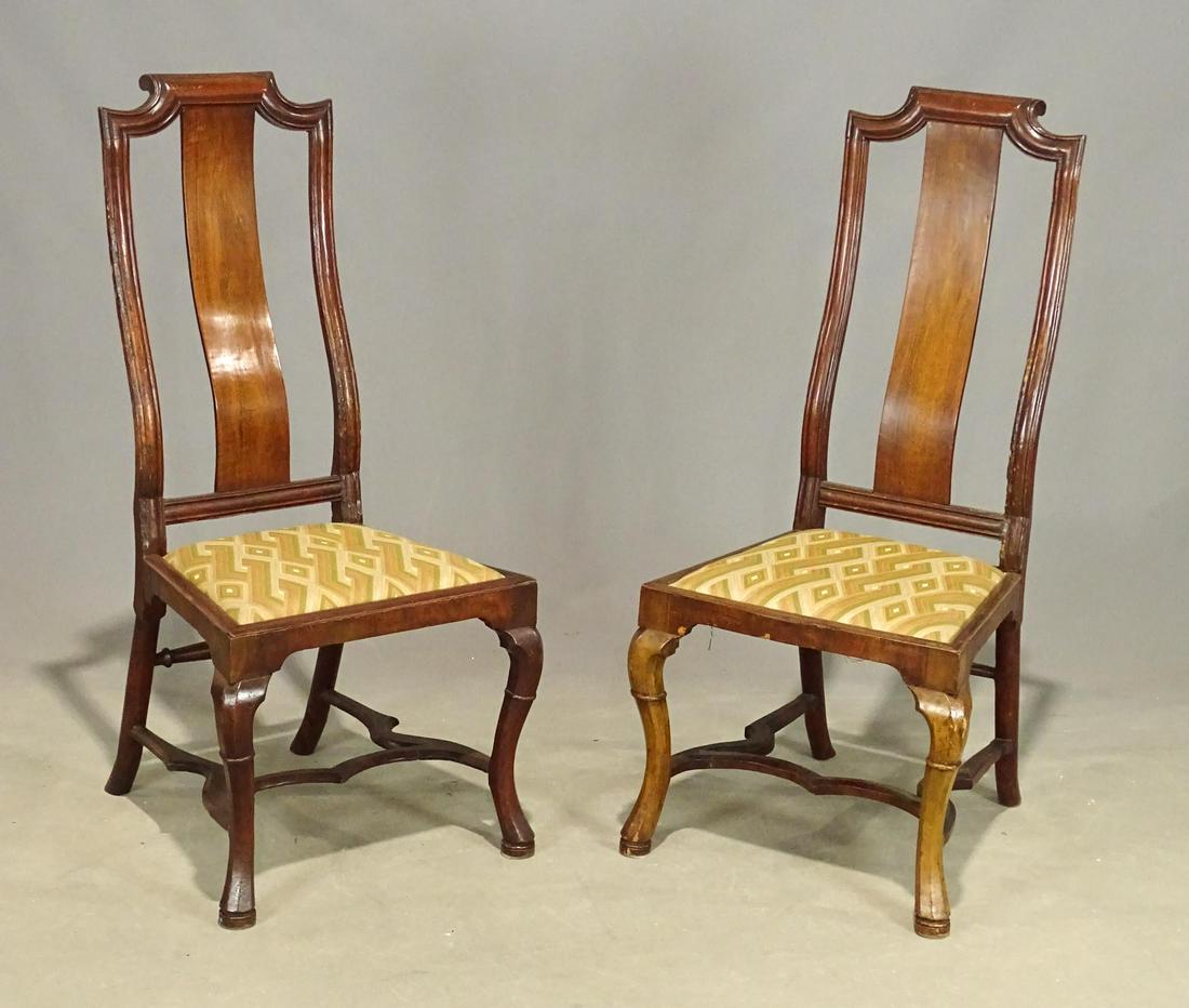Pair Queen Anne Chairs (1 of 4)
