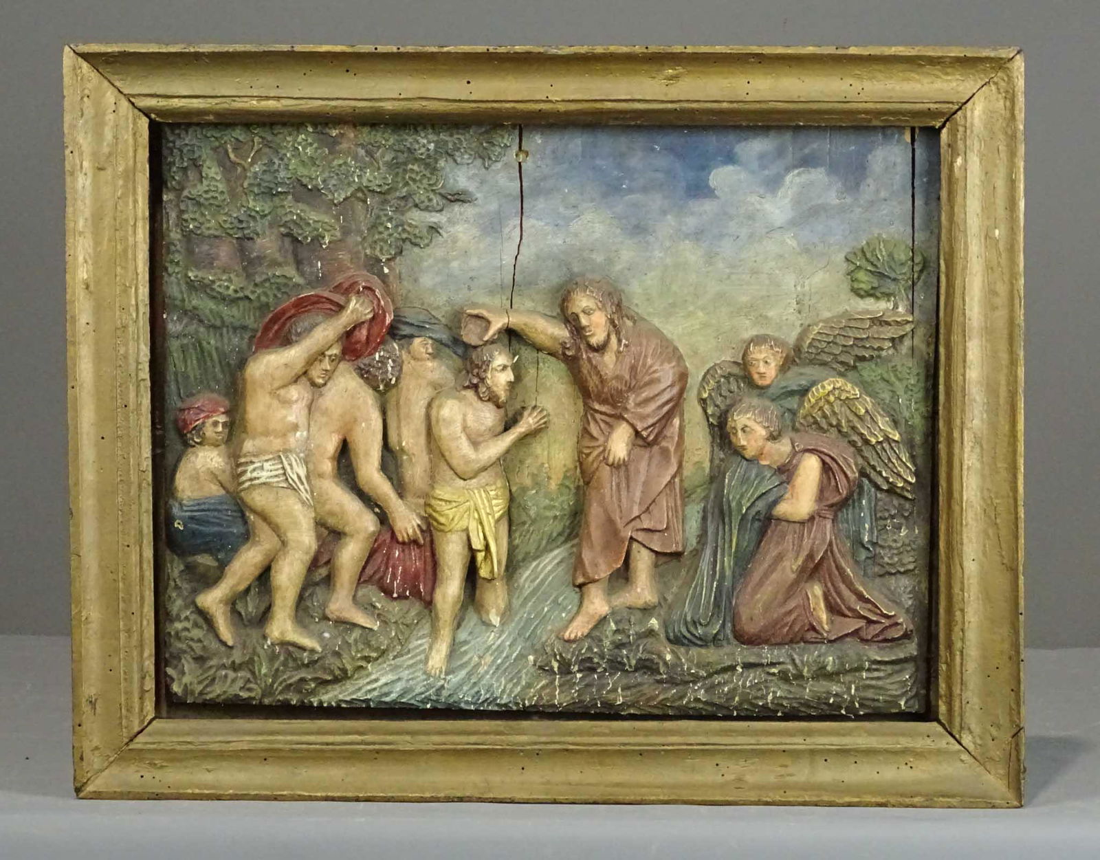 Continental Religious Carved Plaque (1 of 3)