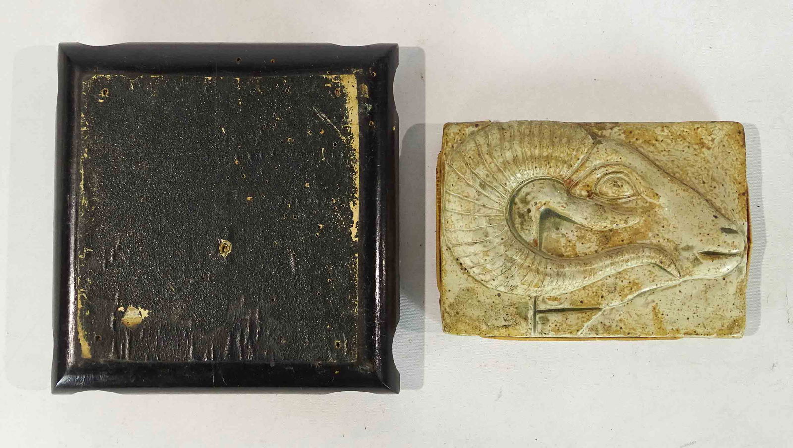 Ceramic Ram Tile Artwork (1 of 4)