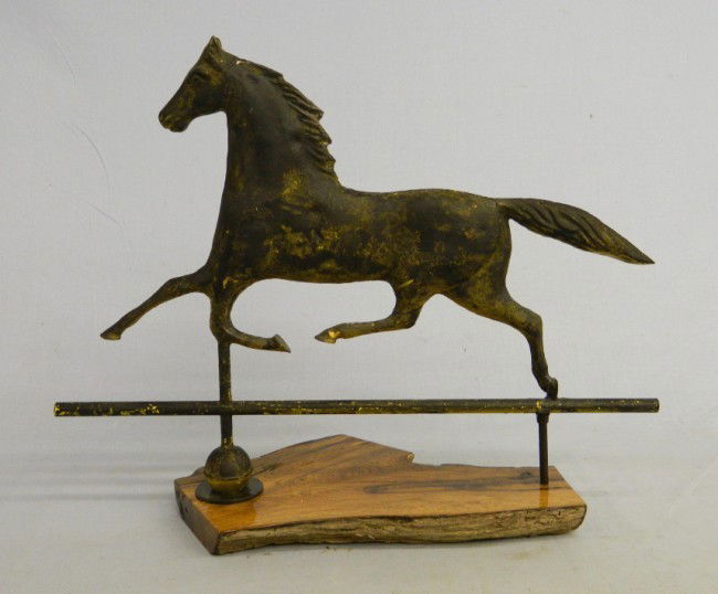 Horse Weathervane: Running horse Ethan Allen weathervane. 26" W 19" Ht.
