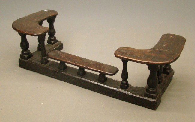 19th c. English Fireplace Fender/Seat: 19th c. English fireplace fender/seat. Ex: James Baird Collection. 51" W 18" D 14" Ht.