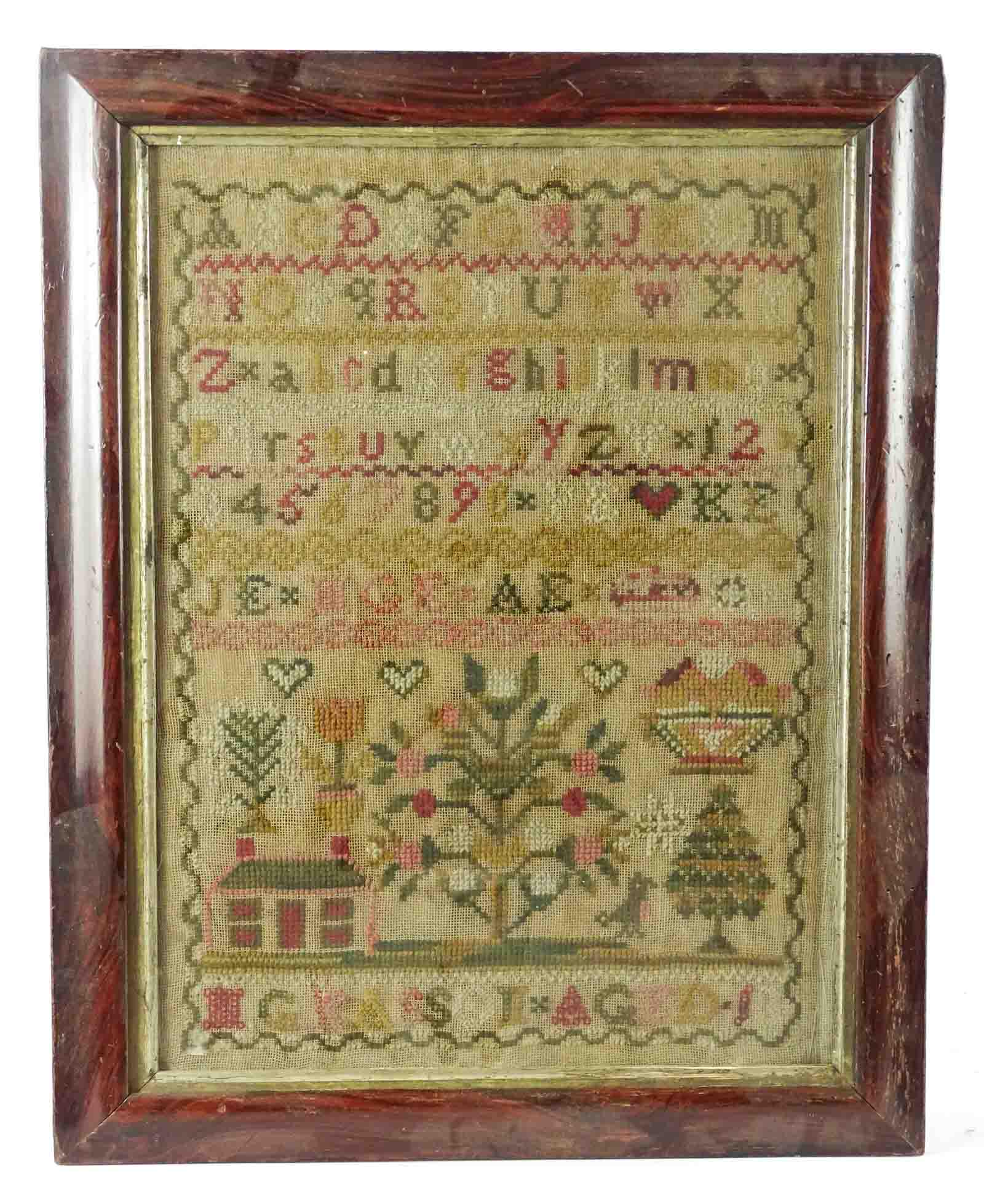 19th c. Needlework Sampler (1 of 3)