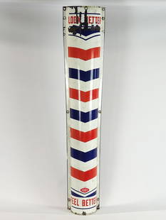 Marvy Porcelain Barber Pole Sign Look Better Feel