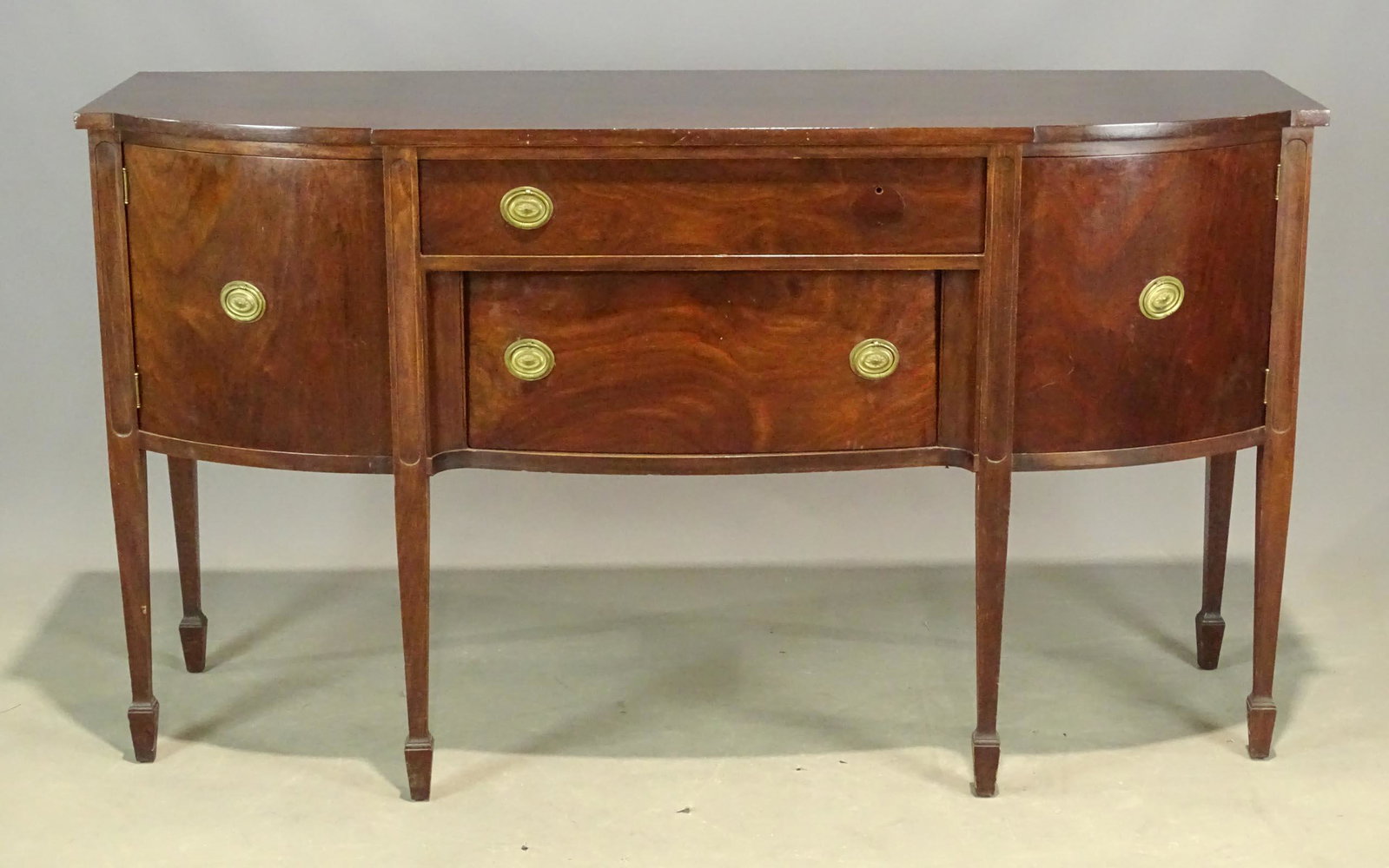 Mahogany Sideboard: 20th Century Federal style mahogany sideboard. 66" x 22" x 37 1/2".
