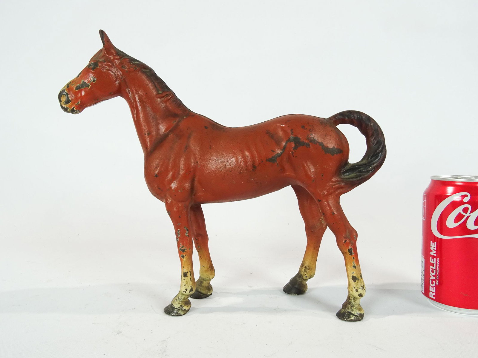 "Full Figure Horse" Doorstop: Cast iron "Full Figure Horse" doorstop. 10 1/8" Ht., 11" L.. Page 152, The Doorstop Book.