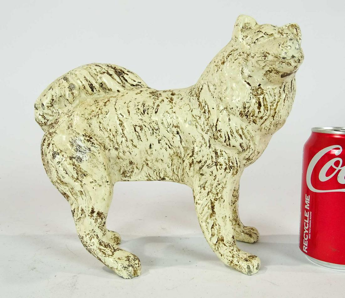 "Standing Chow" Doorstop: Cast aluminum "Standing Chow" doorstop. 8 7/8" Ht., 8 5/8" L.. Page 135 The Doorstop Book.