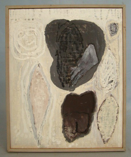 Painting William Douglas McGee: Painting "By The Sea Two" dated 1993 by William McGee (William Douglas McGee N.Y. 1925-1999). Site 18" x 22".