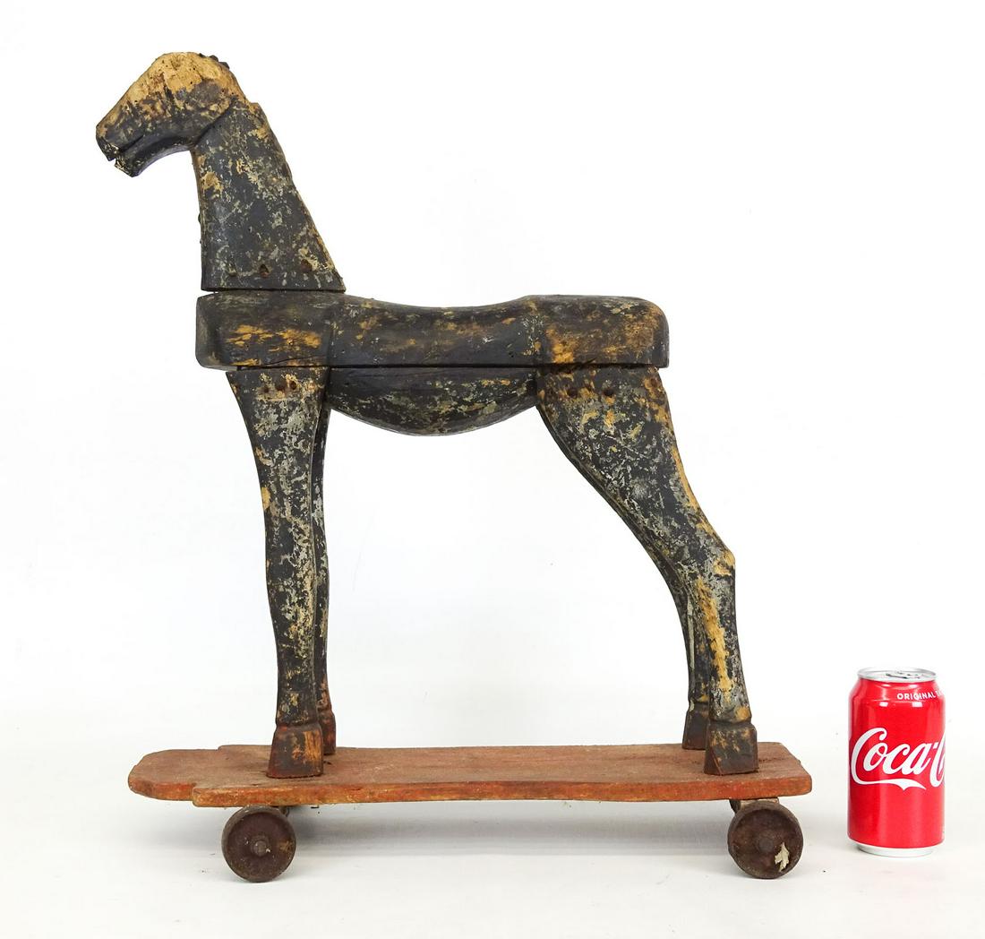 Folk Art Horse Pull Toy (1 of 8)