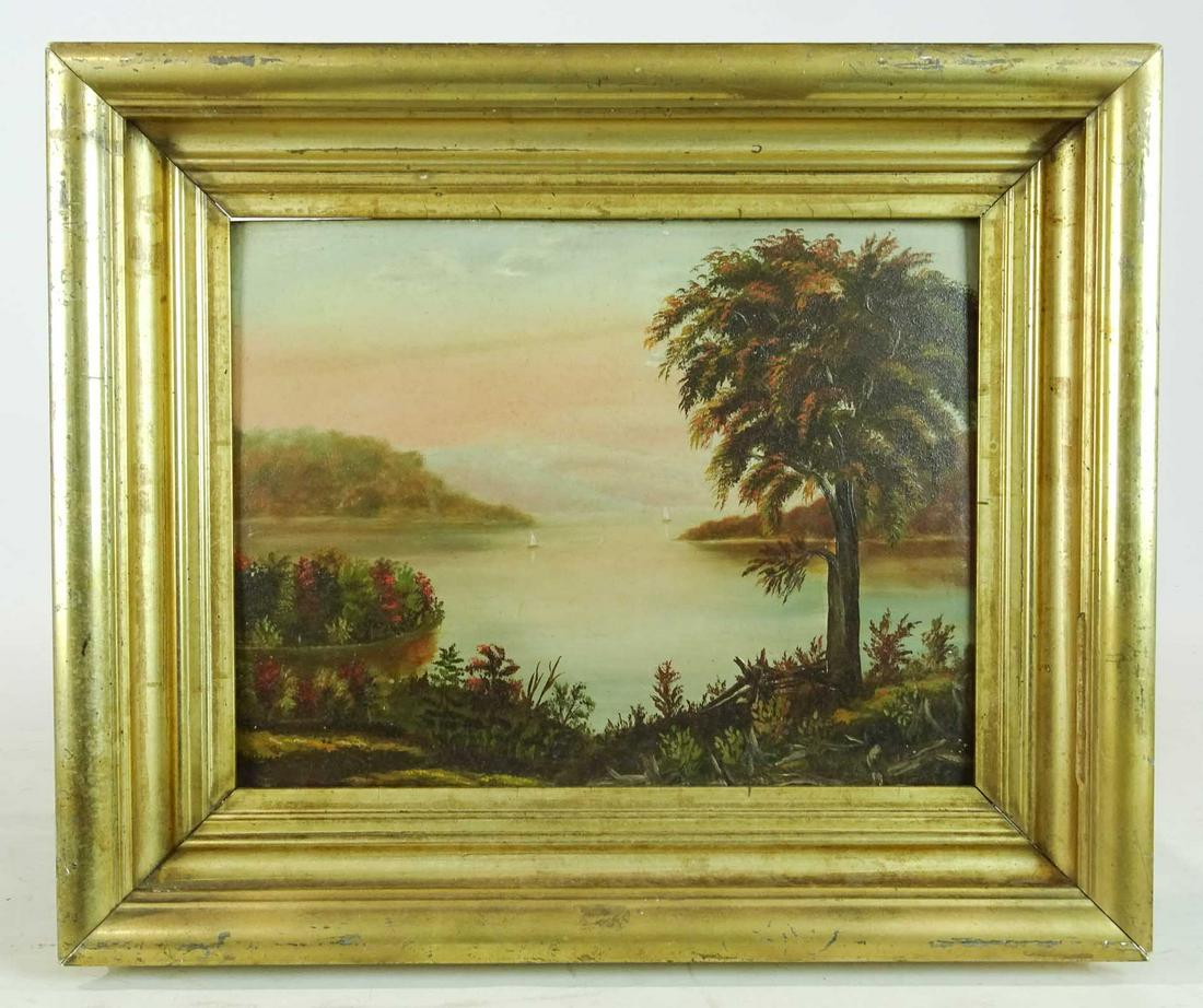 Painting, 19th c. River Landscape (1 of 3)