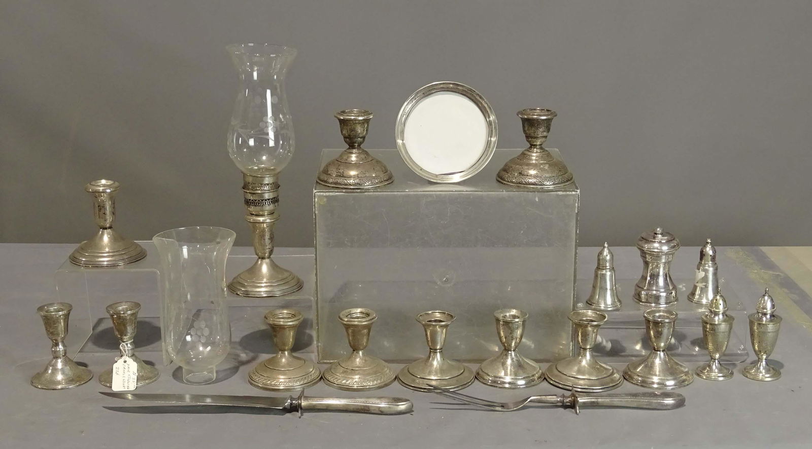 Sterling Candlesticks Lot (1 of 9)