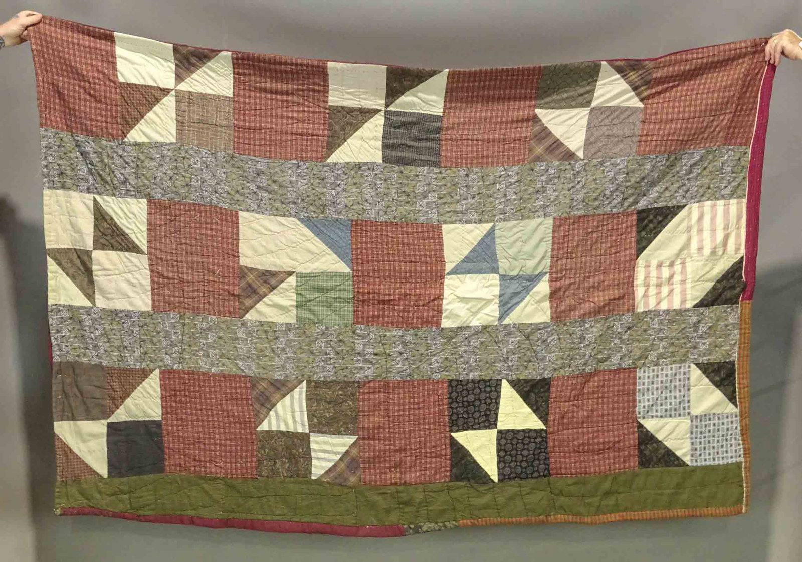 Quilt: Early Quilt/comforter. 52" x 80".