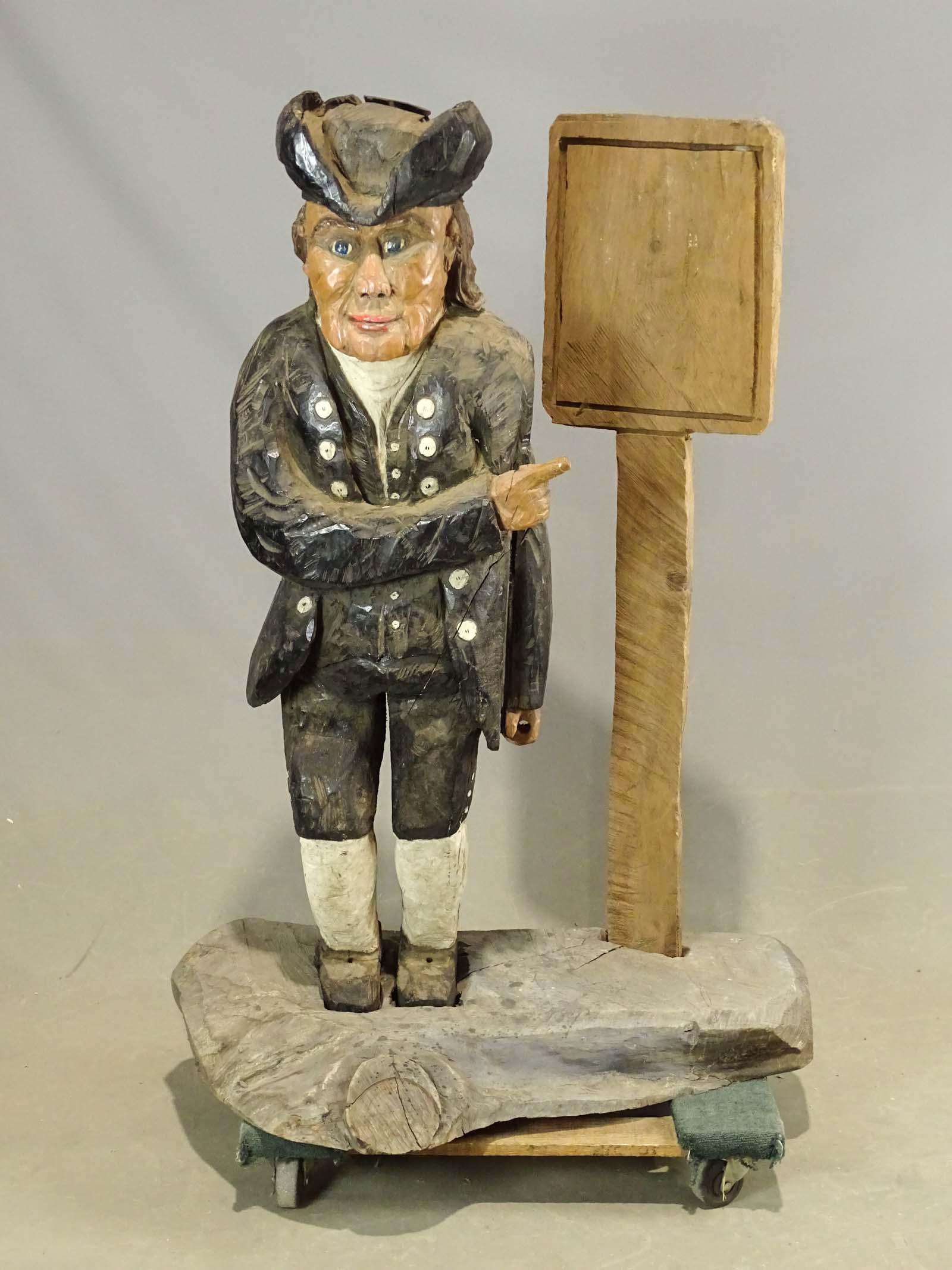 Folk Art Ben Franklin Carving (1 of 3)