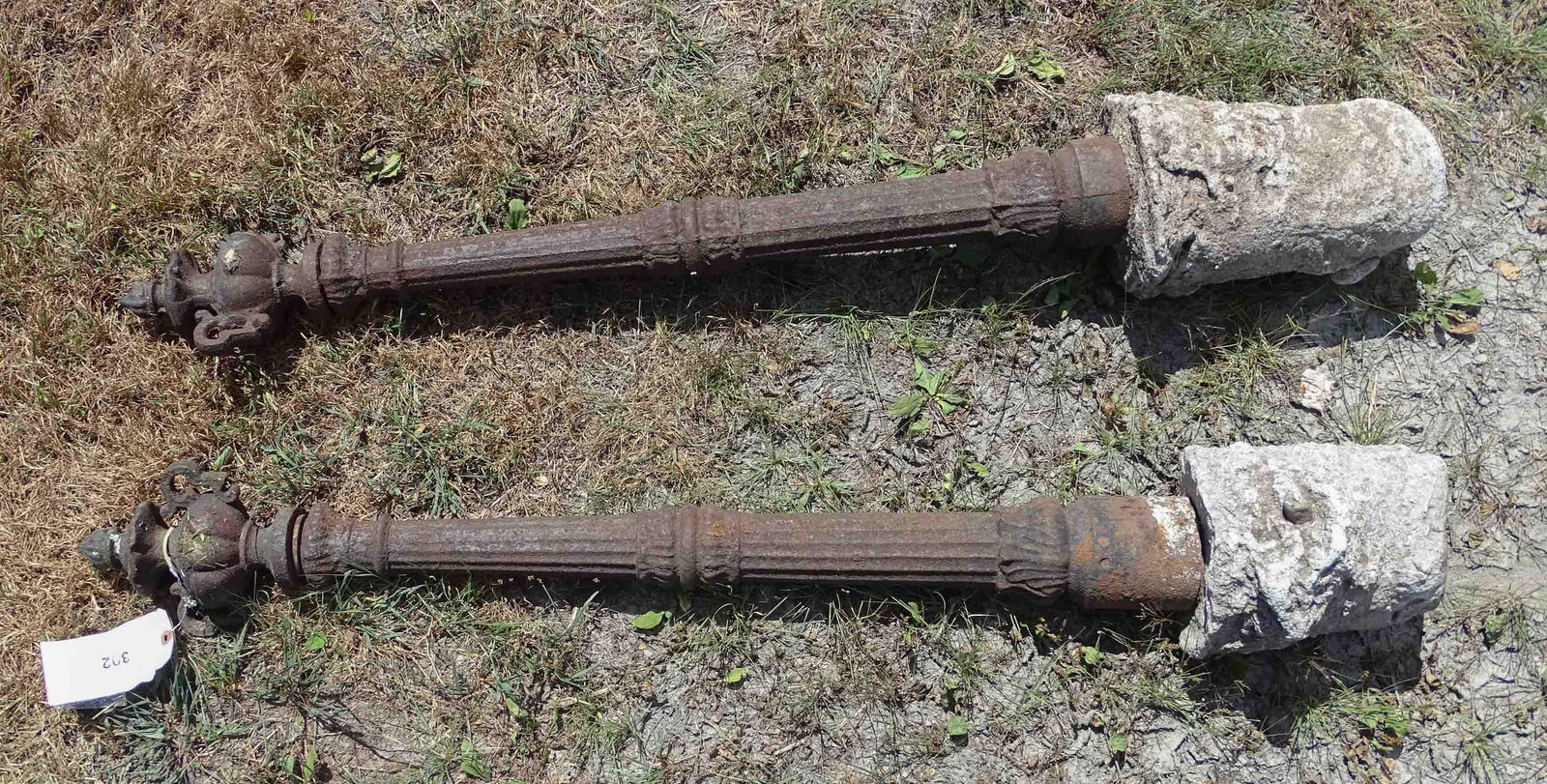 Pair Cast Iron Posts (1 of 2)