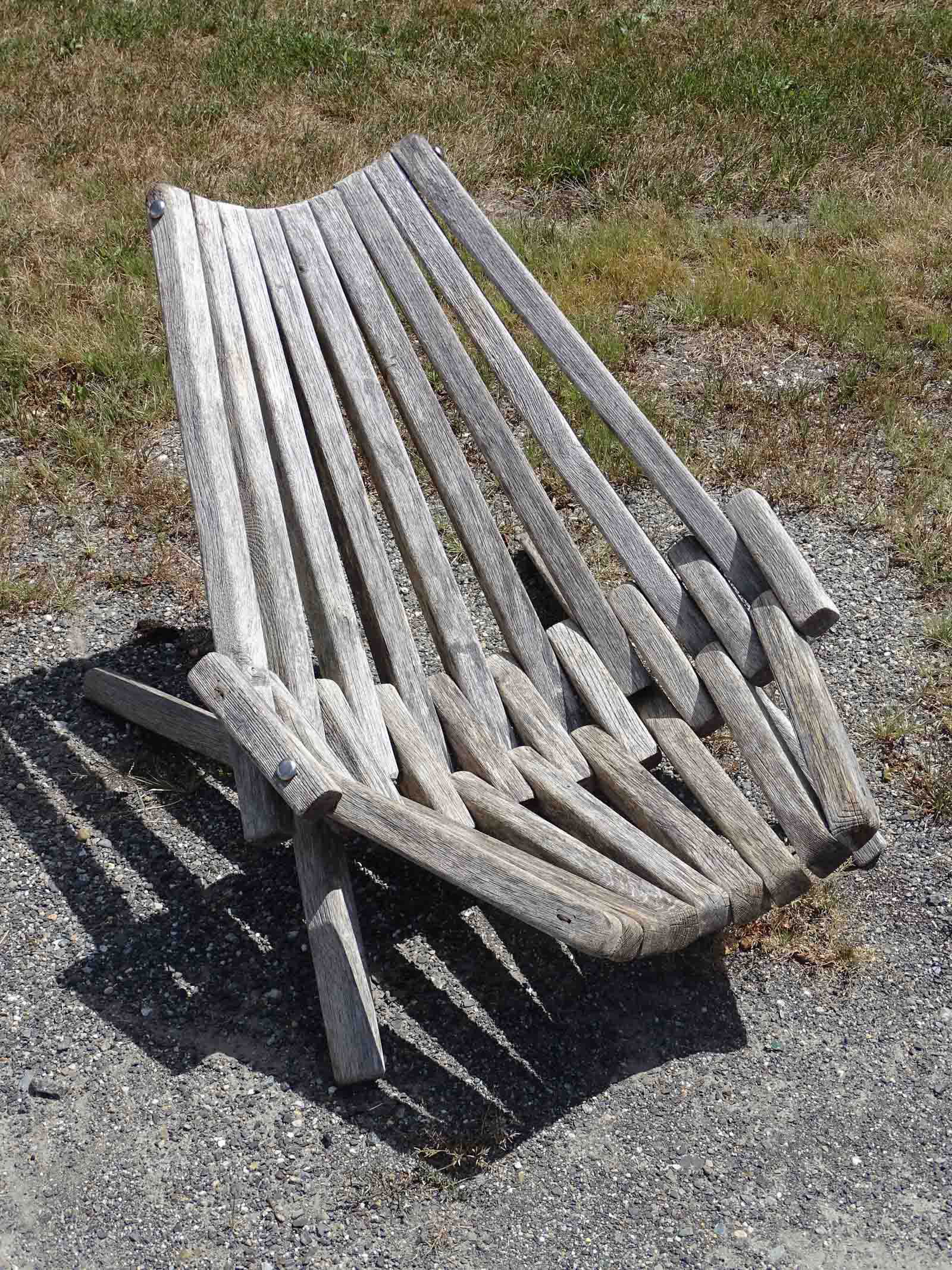 Teak Folding Lounge Chair (1 of 3)