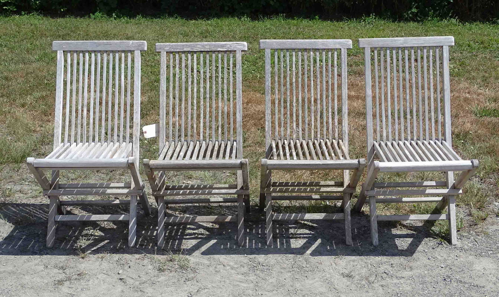 Four Teak Folding Chairs (1 of 4)