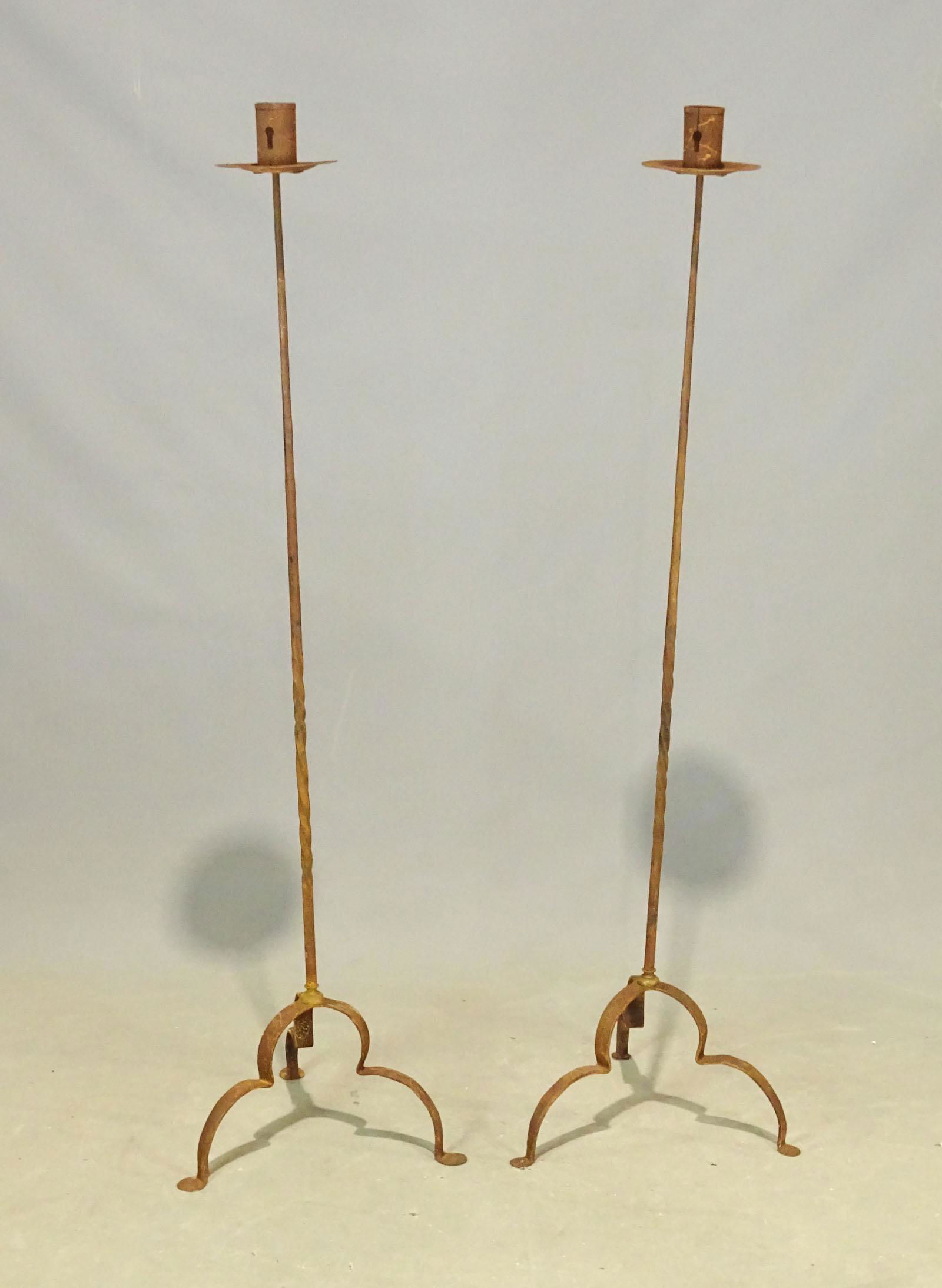 Pair Iron Floor Standards (1 of 3)