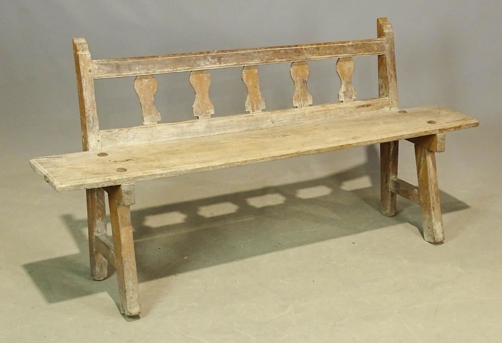 19th c. Primitive Bench (1 of 3)