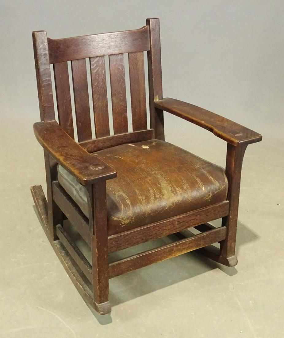 Vintage stickley sale rocking chair