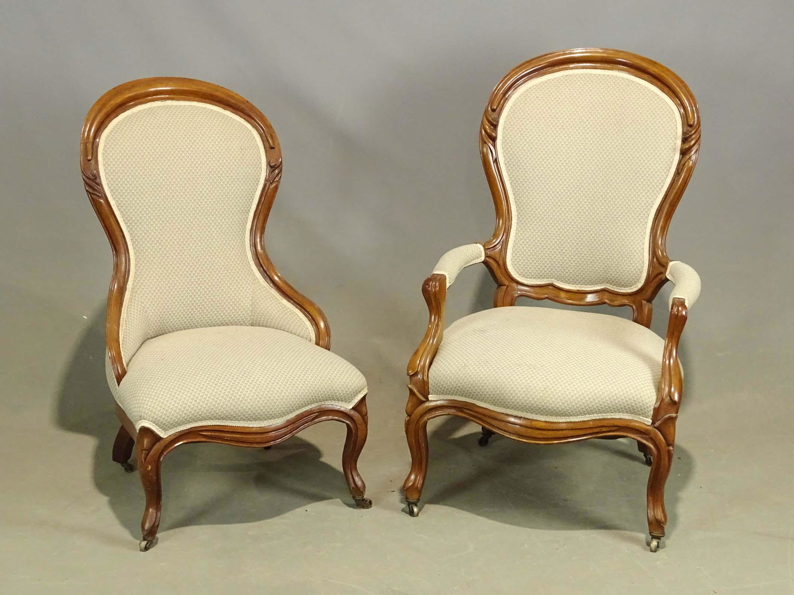 Pair 19th c. Upholstered Chairs (1 of 7)