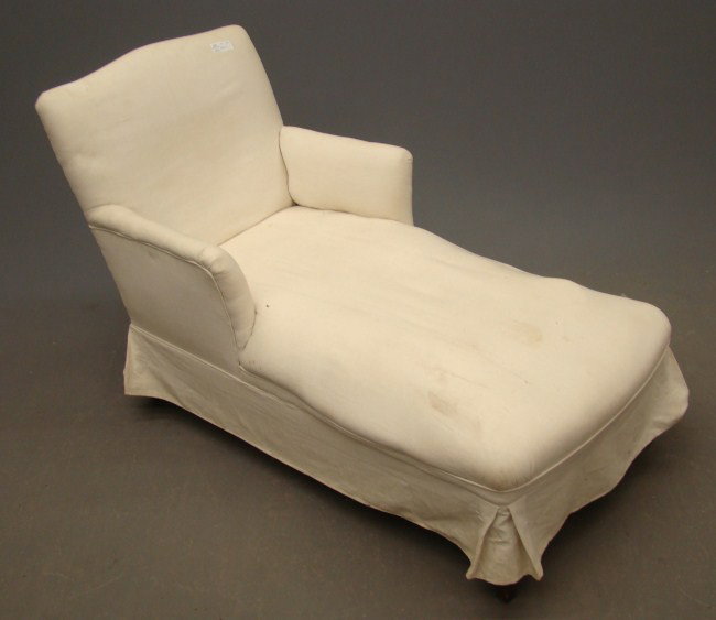 Fainting Couch: Upholstered fainting couch. 47" Length.