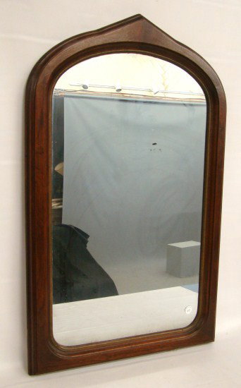 Victorian Mirror: 19th c. walnut Victorian mirror. 24" x 42".