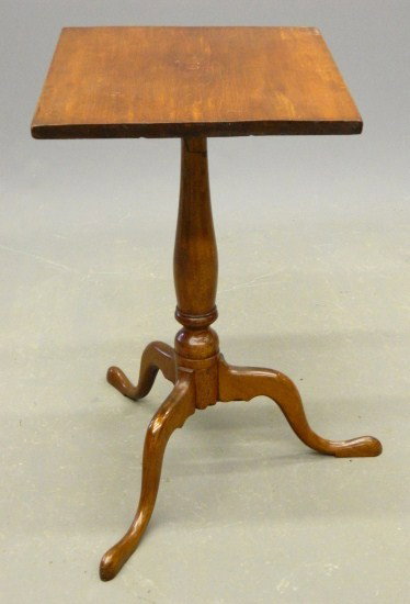 18th c. Candlestand: 18th c. New England candlestand. Top 17" x 15 1/2", 26" Ht.
