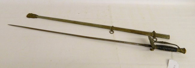 Early Sword: Early sword signed "A. Joel & Co., New York". 37" Length.