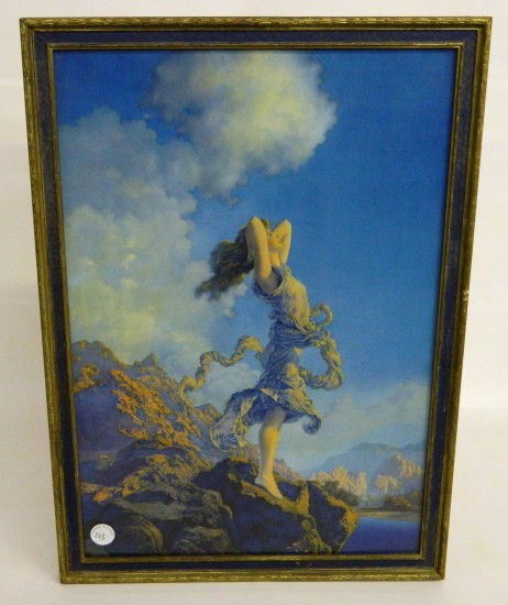 Maxfield Parrish Print: Vintage Maxfield Parrish "Ecstasy" print. Site 20 1/2" x 14".