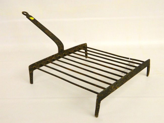 Wrought Iron Trivet: Blacksmith made wrought iron trivet. 22" Length.